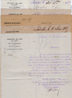 VP12.701 - SAINTES 1885 - Lot De Documents De La Cie Des Chemins De Fer De L'Etat Concernant La Commune De RUELLE - Eisenbahnverkehr