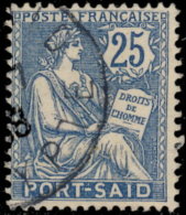 Port Saïd 1902. ~ YT 28 - 25 C. Type Mouchon Retouché - Used Stamps