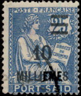 Port Saïd 1921. ~ YT 53 - 10 M. / 25 C. Type Mouchon Retouché - Used Stamps