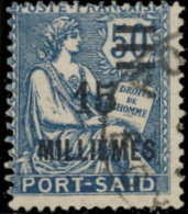 Port Saïd 1921. ~ YT 56 - 15 M. / 50 C. Type Mouchon Retouché - Used Stamps