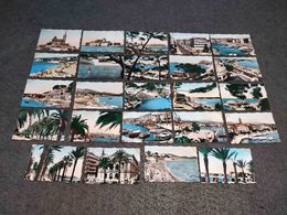 ANTIQUE LOT X 24 SMALL COLOR PHOTOS FRANCE - DIFERENT BEACHS ( TOULON - BANDOL, MARSEILLE AND MORE) - 35mm -16mm - 9,5+8+S8mm Film Rolls