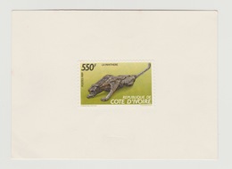 Côte D'Ivoire Ivory Coast Proof De Luxe 1989 Panther Panthère Guepard Fauna Fauna - Big Cats (cats Of Prey)