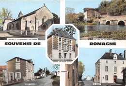 ¤¤  -  ROMAGNE   -  Eglise, Monument Aux Morts, Pont De La Miliere, Ecoles, Poste, Mairie   -  ¤¤ - Autres & Non Classés