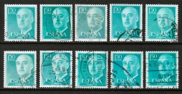 SPAIN  Scott # 827 USED WHOLESALE LOT OF 10 (WH-169) - Vrac (max 999 Timbres)