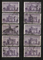 INDIA  Scott # 215 USED WHOLESALE LOT OF 10 (WH-176) - Vrac (max 999 Timbres)