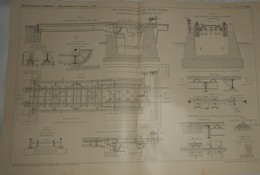 Plan D'un Pont Basculant Et Roulant. Système Scherzer. Des Chemins De Fer De L'Etat D'Oldenbourg En Allemagne. 1911 - Public Works