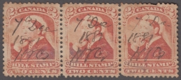 F-EX3517 CANADA REVENUE VICTORIA QUEEN. 2c. TIRA DE 3. - Postage Due