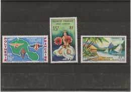 POLYNESIE FRANCAISE - POSTE AERIENNE N° 7 A 9  X  - ANNEE 1964 - COTE : 37,30 € - Unused Stamps