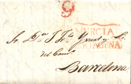 D.P. 5. 1829. Carta De Cartagena A Barcelona. - ...-1850 Préphilatélie