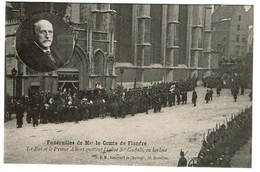 1905 - Funérailles De Mgr Le Comte De Flandre - Le Roi Et Le Prince Albert Quittant L'église Ste Gudule - 2 Scans - Royal Families