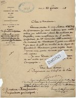 VP12.702 - PARIS 1885 - Lettre De La Cie Des Chemins De Fer De L'Est Concernent La Ligne De FLAMBOIN à MONTEREAU - Spoorweg