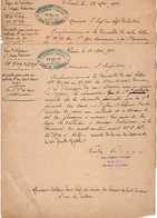 VP12.708 - PARIS 1901 - 2 Lettres De La Cie Des Chemins De Fer De L'Est Ligne De VINCENNES - VALENTON à MASSY PALAISEAU - Spoorweg