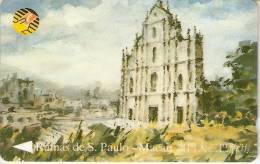 TARJETA DE MACAO DE UNA IGLESIA EN RUINAS  (CHURCH) - Sonstige – Asien