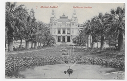 MONTE CARLO - N° 7 - THEATRE ET JARDINS - CPA NON VOYAGEE - Opera House & Theather