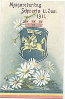 SCHWERIN Mecklenburg Margaretentag 11. Juni 1911 Wappen Pribislav Am Erscheinungstag Gelaufen - Schwerin