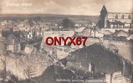 Carte Postale Photo Militaire Allemand SOMME-PY (Marne-Argonne) Vue Du Village En Destruction 1914-1915 - Other & Unclassified