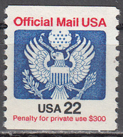 UNITED STATES     SCOTT NO.0139     MNH     YEAR 1985 - Servizio