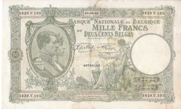 Billet 99b - 1000 Francs Ou Deux Cents Belgas - 1000 Francs & 1000 Francs-200 Belgas