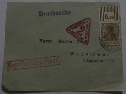 DR Germania Drucksache 3Pf OR Auf Briefteill  Nach Polen (Awei92 - Unclassified