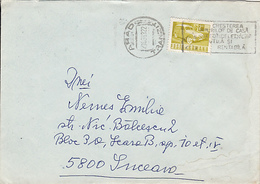 VINTAGE CAR, STAMP ON COVER, 1983, ROMANIA - Storia Postale