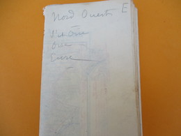 Taride/ Carte  Cycliste Et Automobile Des Environs De Paris/Nord-Ouest/ S & O, Oise, Eure/Vers 1910-1930        PGC204 - Landkarten