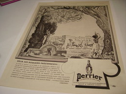 ANCIENNE PUBLICITE LES ROMAINS ET  PERRIER  1941 - Perrier