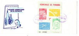 Panama FIRST AMERICAN IN SPACE FDC 1962 - Sud America