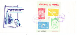 Panama FIRST AMERICAN IN SPACE FDC 1962 - América Del Sur