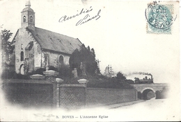 SOMME - 80 - BOVES - Ancienne église - Train Sur Le Pont - Boves