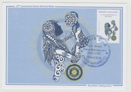 Madagascar Madagaskar 2018 Mi. 2715 Carte Maximum Card 25ème Anniversaire District 920 Inner Wheel Rotary Club - Madagascar (1960-...)