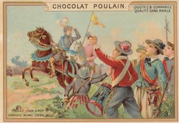 Chromo Poulain. N°3 / Ralliez Vous A Mon Panache Blanc - Chocolat