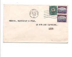 AFRIQUE DU SUD AFFRANCHISSEMENT COMPOSE SUR LETTRE POUR LA FRANCE 1951 - New Republic (1886-1887)