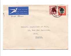 AFRIQUE DU SUD AFFRANCHISSEMENT COMPOSE SUR LETTRE AVION POUR LA FRANCE 1951 - Nueva República (1886-1887)