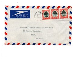 AFRIQUE DU SUD AFFRANCHISSEMENT COMPOSE SUR LETTRE AVION POUR LA FRANCE 1954 - Nieuwe Republiek (1886-1887)