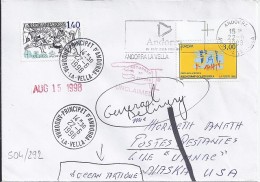 TP N° 504 + Divers  SUR LETTRE  DU 22.6.98 POUR L'ALASKA - Covers & Documents