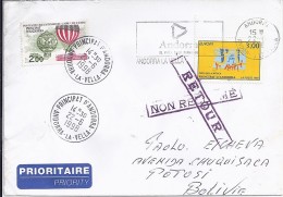 TP N° 504 + Divers  SUR LETTRE  DU 22.6.98 POUR LA BOLIVIE - Brieven En Documenten