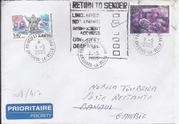 TP N° 608 + DIVERS SUR LETTRE DU 9.05.05 POUR LA GAMBIE - Lettres & Documents