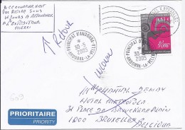 TP N° 609 SUR LETTRE DU 30.05.05 POUR LA BELGIQUE - Cartas & Documentos