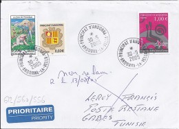 TP N° 612 + DIVERS SUR LETTRE DU 30.05.05 POUR LA TUNISIE - Storia Postale