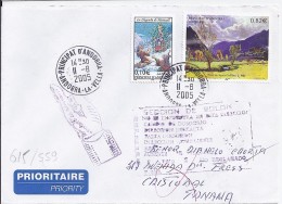 TP N° 615 + DIVERS SUR LETTRE  DU 11.08.05 POUR LE PANAMA - Storia Postale