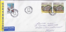 TP N° 616x2 + Divers  SUR LETTRE  RECOMMANDEE DU 12.09.05 POUR LA FRANCE - Storia Postale