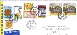 TP N° 616x2 + Divers  SUR LETTRE  RECOMMANDEE DU 12.09.05 POUR LA FRANCE+POSTE RESTANTE - Brieven En Documenten