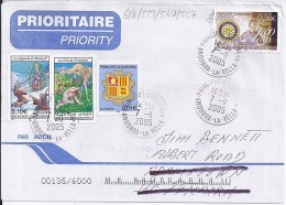 TP N° 618+divers  SUR LETTRE DU 7.11.05 POUR L'ILE DE PITCAIRN - Covers & Documents