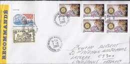 TP N° 618x5 +divers  SUR LETTRE RECOMMANDEE DU 7.11.05 POUR LA FRANCE - Covers & Documents