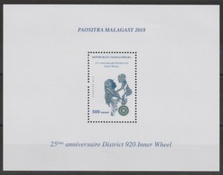 Madagascar Madagaskar 2018 Mi. Bl. 324 Bloc De Luxe Proof 25ème Anniversaire District 920 Inner Wheel Rotary Club - Rotary Club