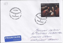 TP N° 619  SUR LETTRE DU 7.12.05 POUR LA FRANCE - Covers & Documents