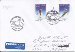 TP N° 622/623 SUR LETTRE DU 4.02.06 POUR LA FRANCE - Storia Postale