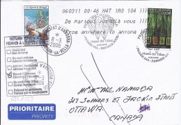 TP N° 624 + DIVERS  SUR LETTRE DU 4.03.06 POUR LE CANADA - Briefe U. Dokumente