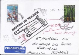 TP N° 624 + DIVERS  SUR LETTRE DU 4.03.06 POUR L'AUSTRALIE - Storia Postale