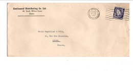 IRLANDE OBLITERATION MECANIQUE SUR SEUL SUR LETTRE POUR LA FRANCE 1955 - Cartas & Documentos